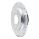 R1 17-25 Hyundai Nexo Rear Left Drilled & Slotted Silver Brake Rotor