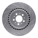 R1 04-07 Volvo S60 Rear Left Drilled & Slotted Silver Brake Rotor