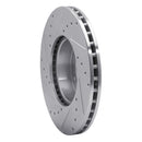 R1 71-97 Jaguar XJS Front Right Drilled & Slotted Silver Brake Rotor