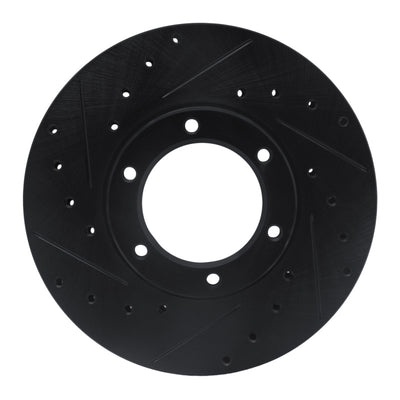 R1 87-88 Toyota Pickup Front Left Drilled & Slotted Black Brake Rotor