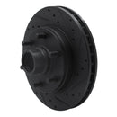 R1 88-96 Chevrolet C2500 Front Right Drilled & Slotted Black Brake Rotor