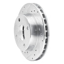 R1 81-94 Ford Escort Front Left Drilled & Slotted Silver Brake Rotor