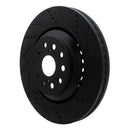 R1 07-17 Lexus LS600h Front & Rear Drilled & Slotted Black Brake Rotor Set