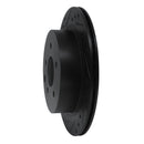R1 93-01 Infiniti Q45 Rear Left Drilled & Slotted Black Brake Rotor