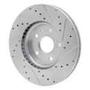 R1 10-25 Buick LaCrosse Front Drilled & Slotted Silver Brake Rotor Set