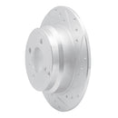R1 93-95 Volvo 850 Rear Right Drilled & Slotted Silver Brake Rotor