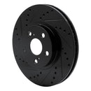 R1 00-10 Pontiac Vibe Front Left Drilled & Slotted Black Brake Rotor