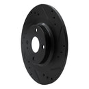 R1 Concepts 16-25 Mazda MX-5 Miata Drilled & Slotted Black Disc Brake Rotor Set - Rear
