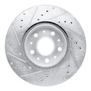 R1 14-20 Cadillac CT6 Front Drilled & Slotted Silver Brake Rotor Set