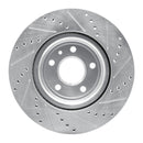 R1 11-19 Ford Flex Front Drilled & Slotted Silver Brake Rotor Set