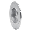 R1 87-92 Chevrolet Nova Rear Left Drilled & Slotted Silver Brake Rotor