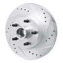 R1 1968-1973 Ford Country SQUIRE Front Right Drilled & Slotted Silver Brake Rotor