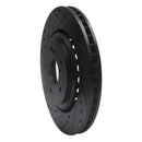 R1 15-20 Acura TLX Front & Rear Drilled & Slotted Black Brake Rotor Set