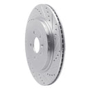 R1 13-19 Ford Taurus Front & Rear Drilled & Slotted Silver Brake Rotor Set
