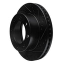 R1 05-12 Ford F-250 4WD (Super Duty) Front Right Drilled & Slotted Black Brake Rotor