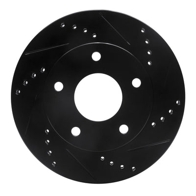 R1 79-98 Buick Riviera Rear/Front Right Drilled & Slotted Black Brake Rotor