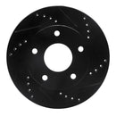 R1 79-98 Buick Riviera Rear/Front Right Drilled & Slotted Black Brake Rotor