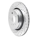 R1 95-03 BMW Z8 Rear Left Drilled & Slotted Silver Brake Rotor