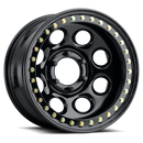 Raceline RT81 Rock 8 15x8in / 5x139.7 BP / -19mm Offset / 107.95mm Bore - Gloss Black Beadlock Wheel