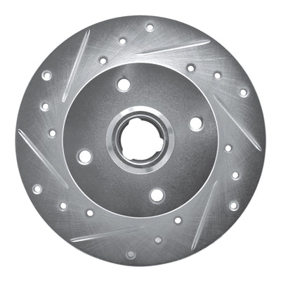 R1 85-02 Volkswagen CORRADO Rear Left Drilled & Slotted Silver Brake Rotor