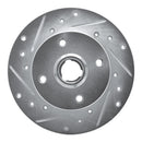R1 85-02 Volkswagen CORRADO Rear Left Drilled & Slotted Silver Brake Rotor