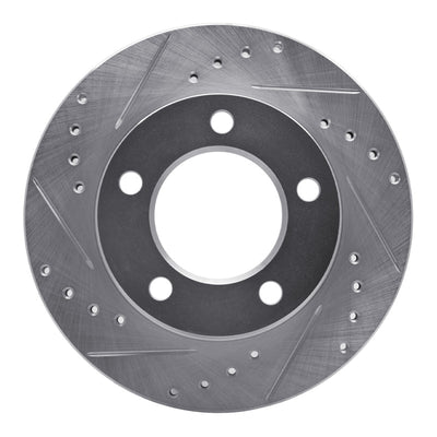 R1 76-86 Jeep Scrambler Front Left Drilled & Slotted Silver Brake Rotor