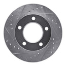 R1 76-86 Jeep Scrambler Front Left Drilled & Slotted Silver Brake Rotor