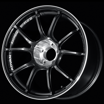 Advan RZIII 18x10.0 / +35 Offset / 5x114.3 BC / 73mm Bore / Black Gun Metallic & Diamond Cut