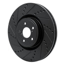 R1 17-25 Subaru BRZ Front & Rear Drilled & Slotted Black Brake Rotor Set