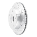 R1 00-01 Dodge Ram 1500 Pickup Front Right Drilled & Slotted Silver Brake Rotor