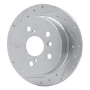 R1 02-08 Lexus ES330 Rear Drilled & Slotted Silver Brake Rotor Set
