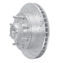 R1 1988-1996 Chevrolet C3500 Front Right Drilled & Slotted Silver Brake Rotor