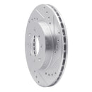 R1 90-17 Acura Integra Front Right Drilled & Slotted Silver Brake Rotor