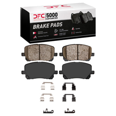 DFC 03-08 Pontiac Vibe Front Drilled & Slotted Geoperformance Rotors 5000 Advanced Pads w/Hardware