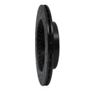 R1 83-89 Chrysler Conquest Rear Right Drilled & Slotted Black Brake Rotor