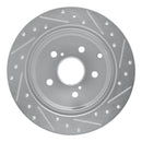R1 12-20 Toyota Mirai Rear Left Drilled & Slotted Silver Brake Rotor
