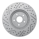 R1 17-23 Subaru Crosstrek Front Right Drilled & Slotted Geo-Carbon Rotor