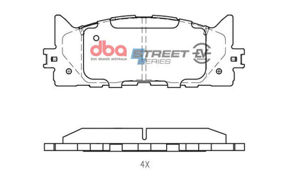DBA 13-17 Lexus ES300h Front SSEV Street Series Brake Pads