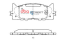 DBA 13-17 Lexus ES300h Front SSEV Street Series Brake Pads