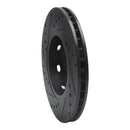 R1 00-04 Volvo V40 Front Right Drilled & Slotted Black Brake Rotor