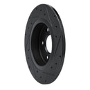 R1 19-26 Mercedes-Benz A220 Rear Left Drilled & Slotted Black Brake Rotor