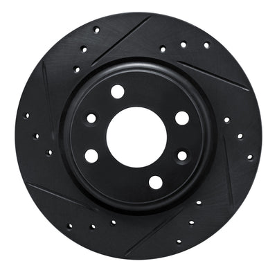 R1 15-19 Renault Logan (Mexico) Front Left Drilled & Slotted Black Brake Rotor