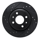 R1 15-19 Renault Logan (Mexico) Front Left Drilled & Slotted Black Brake Rotor
