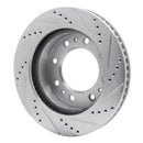 R1 06-11 Cadillac DTS Front Left Drilled & Slotted Silver Brake Rotor