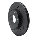 R1 19-25 Mazda 3 Sport Front & Rear Drilled & Slotted Black Brake Rotor Set