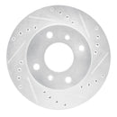 R1 89-98 Nissan 240SX Front & Rear Drilled & Slotted Silver Brake Rotor Set