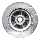 R1 1968-1973 Ford Country SQUIRE Front Right Drilled & Slotted Silver Brake Rotor