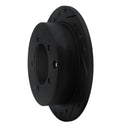 R1 97-04 Mitsubishi DIAMANTE Rear Left Drilled & Slotted Black Brake Rotor