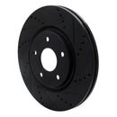 R1 12-25 Chrysler Voyager Front Right Drilled & Slotted Black Brake Rotor