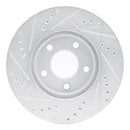 R1 07-10 Chevrolet COBALT Front Right Drilled & Slotted Silver Brake Rotor